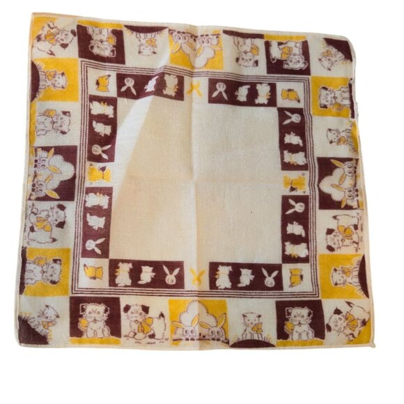 Vintage Children’s Handkerchief Lot 3 1950s Storybook Dog Nursery Retro Hankies - Picture 8 of 11